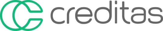 Logotipo oficial da Creditas, fintech brasileira de crédito com garantia de imóvel